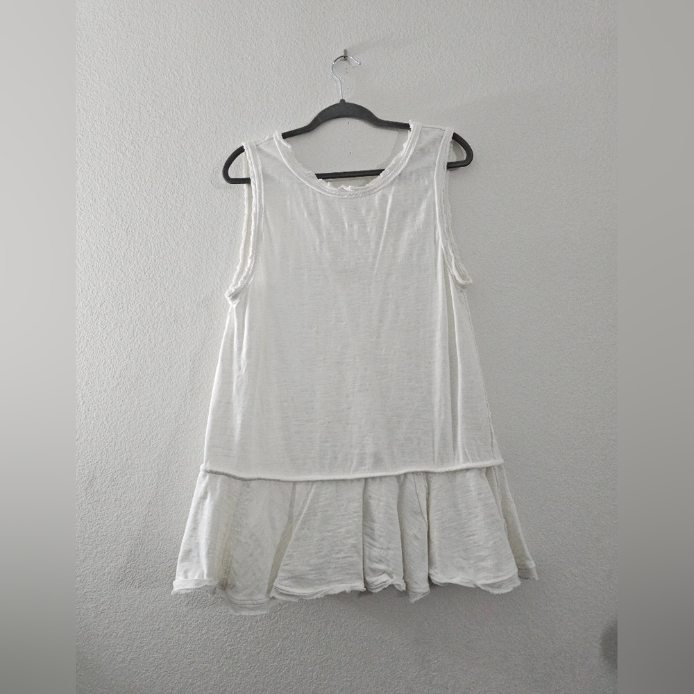 We The Free White Sleeveless Tiered Tank Top - Picture 4 of 13